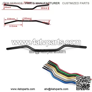 7/8" 22mm Motorcycle Handlebar Universal Low Rise Black Handle Bar For CRF YZF KXF KLX RMZ DRZ KX RM YZ SX EXC XC 65 85 125 250 300 350 450 Pit Dirt Bike Motocross ATV