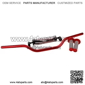 SXJZ Motorcycle Handlebar 7/8" 22MM Universal Handlebar Crossbar With Foam Pad Compatible With CRF YZF KXF KLX Dirt Bike ATV(Red)