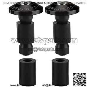 Universal Motorbike Bar Ends, 22mm 7/8inch CNC Aluminium Motorcycle Handlebar End Slider Plug Caps for Racing ATV Offroad (Black),5% coupon applied at checkout,with coupon