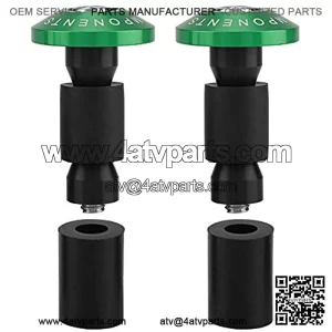 Motorcycle Handlebar End Slider Plug Caps for Racing ATV Offroad 22mm 7/8inch (Green)