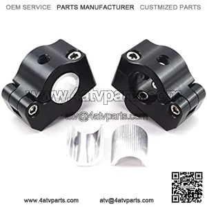7/8" - 1 1/8" / 22mm-28mm Handlebar Risers Mount Clamp Adaptor,with 10mm Extensible Screw Hole,CNC Process, for Motorcycle ATV Dirt Pit Bike Bar,Black