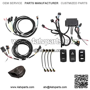 Deluxe Turn Signal Kit for 2016-2018 Polaris RZR S 1000- With Dash-Mounted Turn Signal Rocker Switch - Plug and Play For Easy Installation!