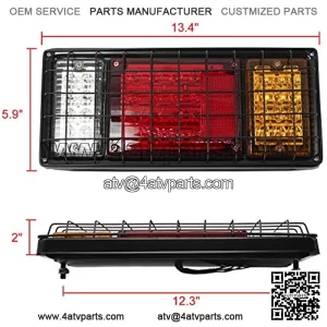 2 Pack Trailer Tail Lights Kit Waterproof Turn Signal Brake Reverse Running Lights LED Tail Light for Truck Boat Trailer UTV UTE RV Camper Pickup 40 LED