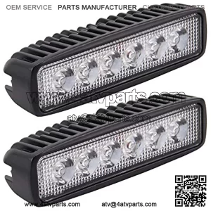 LED Light Bar, Light 2x 18W Spot Work Light Strips, Off-road Light Bar, Driving Fog Light IP67 Waterproof for Off-road, Truck, Car, ATV, SUV