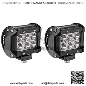 Light LED Light Bar, 2X 18W Waterproof Cree Spot LED Light Bar Work Light, LED Off-Road Lights, Driving Fog Light with Mounting Bracket for Off-Road, Truck, Car, ATV, SUV, Jeeps