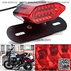 Led Tail Light Motorcycle LED License Brake Trailer Light Turn Signals Compatible With Sportster 883 Street bike Dirt bike chopper,Red