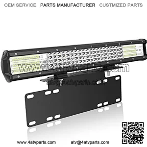 LED Light Bar, 20 inch 510W Quad Row Spot Flood Combo Beam Driving Off Road Lights with License Plate Mounting Bracket for Truck Car ATV SUV 4x4 Boat Work Lamp 12V 24V
