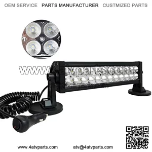 72W Led Light Bar Flood Light Magnetic Work Light Cigarette Lighter Waterproof Driving Light Off Road Light with Rocker Switch Wiring Harness for Ford Boat Light Truck SUV UTE ATV UTV 12V 24V