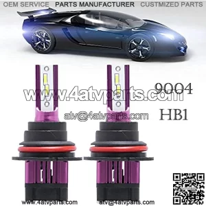 9004/HB1 LED Headlight Bulbs 2Pcs - Super Bright 200W 20000LM 6500K Pure White Light, High & Low Beam Replacement Kit, Premium Aluminum Materia Fast Cooling System