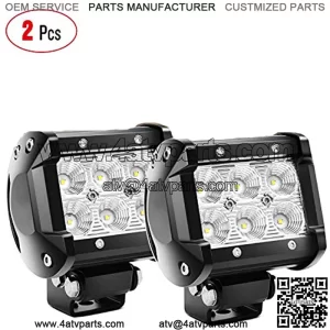 60001F-B Led Pods 2PCS 18W 1260LM Flood Led Off Road Lights Super Bright Driving Fog Light Boat Lights Driving Lights Led Work Light for Trucks