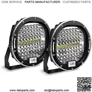 Round LED Light Bar Safego 7 inch Round Off-Road Lights 2Pcs 300W 30000Lm Waterproof Spot Beam led pod Led Work Light Driving Light Compatible with Truck SUV ATV Tractor Boat