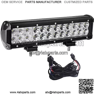 Led Light Bar Wiring Harness 72W 12inch LED Light Pod Spot Flood Combo Work Light Offroad Light Driving Light Led Fog Light Boat Light Compatible for Truck Pickup SUV ATV UTV