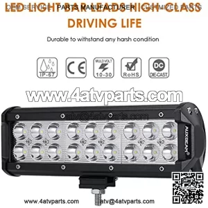 LED Light Bar 9inch, 54W Led Offroad Light Spot Beam Driving Lights, Waterproof with Mounting Brackets for Jeep Pickup Trucks SUV ATV UTV Ford