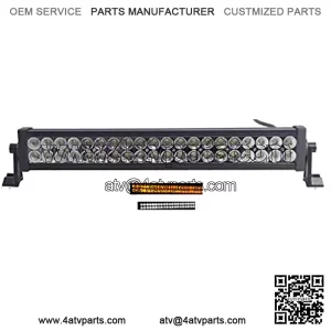 LED Light Bar Dual Rows LED Work Lights Combo Amber Clear Color LED Driving Lights Off Road Lights Boat Lighting 6000-6200k Waterproof for SUV ATV 4X4 Truck Heavy Duty Vehicle (22 Inch 120W)