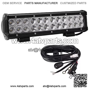 12" 72W Led Light Bar Flood Spot Combo Off-road Light Bar with 12V 40A On Off Power Switch Relay Wiring Harness For Truck,Car,ATV,SUV ?? ????