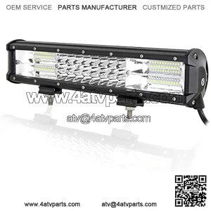 15 Inch 216W Triple Row Flood Spot Combo Beam Led Bar Driving Boat Off Road Lights for Jeep SUV Truck ATVs (15 inch)