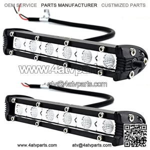 7" Off Road Light Bar Ultra-Slim 18W Cree LED Fog/Driving/Work Flood Light Compatible with Trucks ATV SUV Cars Bumper Rock + Mounting Brackets (2pcs/Set,7 inch 18W)