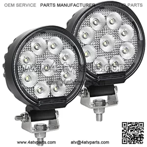 Waterproof LED Pods, 54W 3800LMS 60?? Flood Offroad Light with CREE Led Chips, Off Road Lights, Led Work Lights for Truck Trator Jeep ATV UTV Golf cart Boat, 12v/24v (3.5 inch)