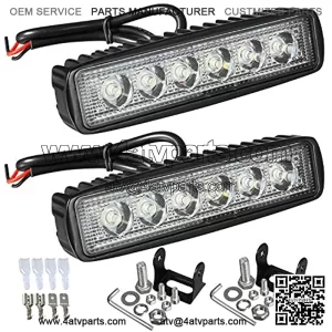 6" LED Light Bar White 36W 6500K Super Bright Spot Work Light Pods Off Road Driving Light Fog Light Boat Light Waterproof SUV ATV 4WD Car Truck Golf Cart 12V 24V IP67 (2pcs)