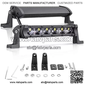 LED Light Bar 6 Inch, Niwaker 2PCS 96W Flood LED Pods Driving Lights Off Road Fog Light for Truck SUV UTV ATV Boat
