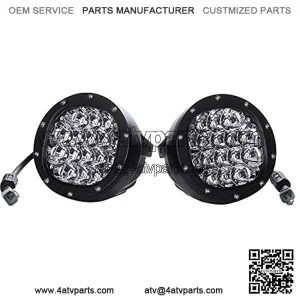 1Pair 5 Inch Round Led Driving Light 80W 8000LM Front Bumper Grille Guards Spotlights for Offroad Jeep Wrangler JK TJ YJ Ford Toyota Pickup 4WD 4X4 ATV SUV Boat Truck Bulldozer Excavator Forklift
