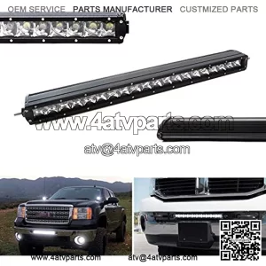 21-Inch 100W CREE Single-Row Slim LED Light Bar Compatible With Jeep Truck Off-Road 4x4 ATV SUV (Spot Beam Pattern)