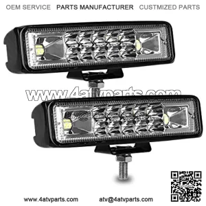 6 Inch Led Pods Light Bar - Nicerpro Slim 60W 10000Lm 12V/24V Driving Fog Light Waterproof Combo Flood Spot Lights for Trucks Off Road ATV UTV Golf Cart Trailer 2 Pack