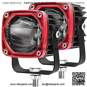 LED Cubes, Adzoon LED Pods 3 Inch 2PCS 20W Amber White Dual Colors Driving Spotlight Square LED Light Bars Work Light Offroad LED Fog Light for Motorcycle E-Bikes Pickup Trucks ATV Boat