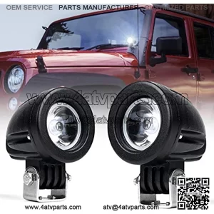10 Watt 2 inch CREE High Power Off-Road LED Spot Lights for Motorcycle Off-Road Vehicles Pickup Truck UTV ATV - 2 Pack