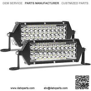 8" LED Light Bar 2PCS, 300W 5-Row Spot & Flood Combo Beam LED Light Pods, IP67 Waterproof Offroad Driving LED Work Light Bar for Truck ATV UTV Pick-up Tractor Boats SUV...