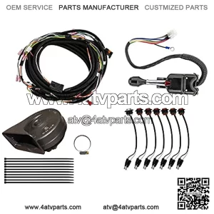 Turn Signal Kit for 2015-2018 Polaris RZR XP 1000 / XP 4 1000 | Steering Column Stalk with Attached Horn | Uses stock brake lights for rear signals & 6 LED lights for front signals