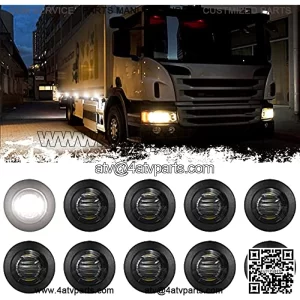 Luces LED redondas de 3/4 pulgadas para marcador lateral, marcador de se?al de giro, luz de ojal impermeable para camioneta, remolque, cami??n, coche, autob??s, Wrangler, furgoneta, RV, ATV, UTV, 10 pie
