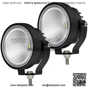 Luces antiniebla LED redondas todoter, 2 piezas de 4 pulgadas, luces LED superbrillantes de trabajo, luces auxiliares, luces de zanja para motocicleta, carrito de golf, ATV, SUV, UTV, cami??n, trac