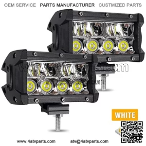 Barra de luz LED Luces BEAMPLUS 2 piezas 5 Pulgada 130W 13000Lm Foco LED Luces Luz de Trabajo LED Luces TodoterLuces de Conducci??n Para Camionetas ATV UTV 4x4 SUV 12-24V IP68 Impermeable