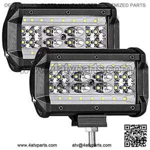 Grupo de luces LED Cree, 2 piezas, DJI 4x4, barra de luces, proyecci??n de luz para conducci??n fuera de la carretera, focos antiniebla, exclusivo panel negro para cami??n, Jeep, SUV, ATV, UTV, lancha y