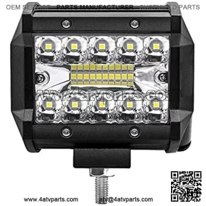 '- Barra de luz ledes de 10.2 cm y 60 W, haz de luz de manejo con niebla fuera de la carretera luces de triple fila impermeable luces de trabajo para ba??l ATV UTV SUV barco
