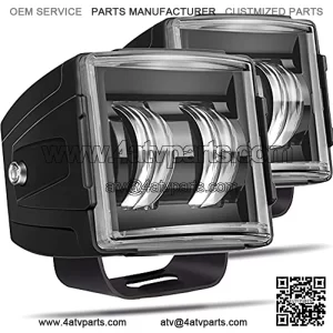 Adzoon - 2 luces LED de 80 W, 3 pulgadas, luces de conducci??n todoter, luces antiniebla, luz de trabajo cuadrada LED para cami??n, coche, SUV, ATV, UTV, motocicleta, 4WD