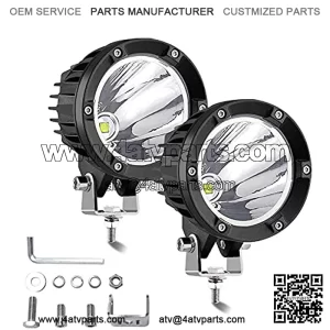 Luces antiniebla LED redondas de conducci??n 2 piezas de 3.5 pulgadas 100 W 6500 K haz de foco LED para motocicleta todoter, luces de trabajo para J-eep Wrangler ATV UTV Cami??n Barco SUV Pickup