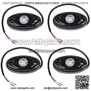 4 Piezas Rock Lights 4-Pod para Jeep Offroad Truck UTV ATV Boat Underbody Light (Azul)