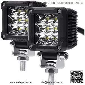 Motorcycle Fog Lights, 2" Inch 27W Spot CREE Mini Cube Work Driving Pod Lights for Offroad Trucks ATV UTV SUV 4x4 Pick Up Car Boat