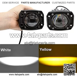 2pcs 3 Inch LED Cubes Pod Lights Off Road Driving Lights Spot Bars Fog Lamps Square Lens 8D LED Work Light Flush Mount For Truck Car SUV ATV UTV Boat Motorcycle