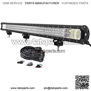 40 inch 540W LED Light Bar Triple Row Spot Flood Combo Beam Off Road Lights Waterproof Work Light with Wiring Harness for Jeep Trucks SUV ATV UTV Boat Lights, 12V 24V