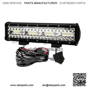 12/14" 240W Front Bumper LED Light Bar Combo Driving For Club Car EZGO Golf Cart