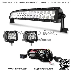 20" 22inch Bumper Led Light Bar + Wiring Kit For Club Car EZGO Yamaha Golf Cart