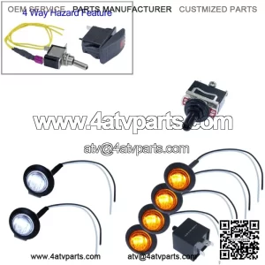 DIY Universal ATV UTV 4x4 Off Road Buggy Street Legal LED Lights Turn Signal Kit