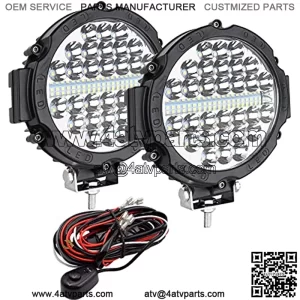 7 Inch Round Led Light Pods, Safego Round LED Offroad Lights Driving Light Bar 210W 21000LM Combo Beam with Wiring Harness for Trucks ATV UTV SUV Car Tractors Off-Roading Jeep Lighting, Pack of 2