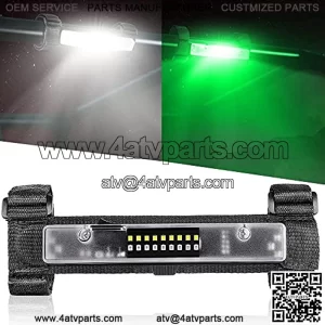UTV Interior Dome Light Universal Roll Bar Mount LED Light Utility Roll Cage Light for UTV ATV Polaris RZR Can-Am Ranger Truck Car Off Road - White/Green
