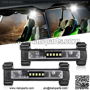 UTV Interior Light Universal Roll Bar Mount LED Light Utility Roll Cage Light Courtesy Light Interior Dome Light for UTV Accessories ATV Polaris RZR Can Am Truck Car Off Road Vehicle 2PCS