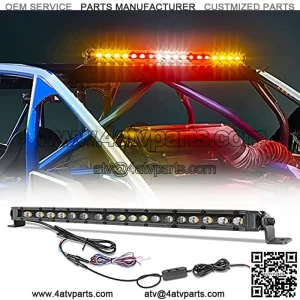 20" Rear LED Chase Light Bar UTV Rear Light Bar Slim Off Road Chase Light Strobe Light Bar w/ Brake Reverse Turn Signal Light Bar for UTV RZR Polaris Dune Buggy Can-Am Off Road 4x4 Trucks