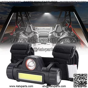 UTV Dome Light Roll Bar Cage Mount Interior Lights Compatible with Polaris RZR Can Am Talon Kawasaki Golf Cart Boat Off-Road-Work for 1.25"-2.0" Roll Bar or Ironwork